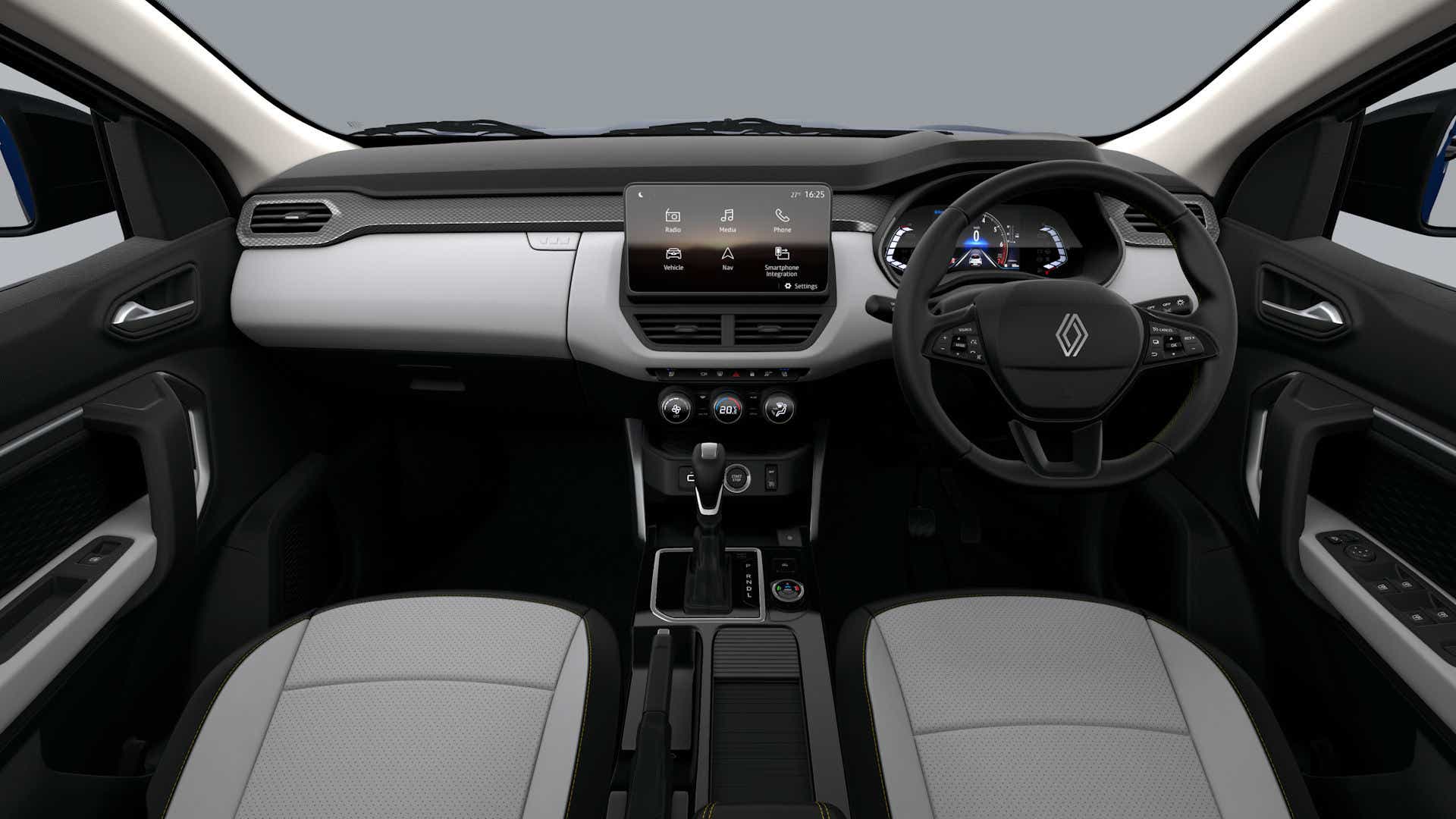 Interior dashboard view of a Renault Kiger