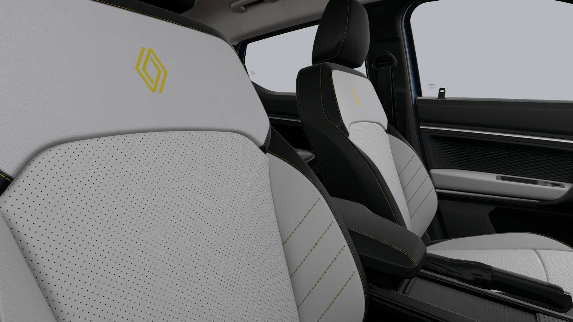Close-up of front seats in a Renault Kiger interior