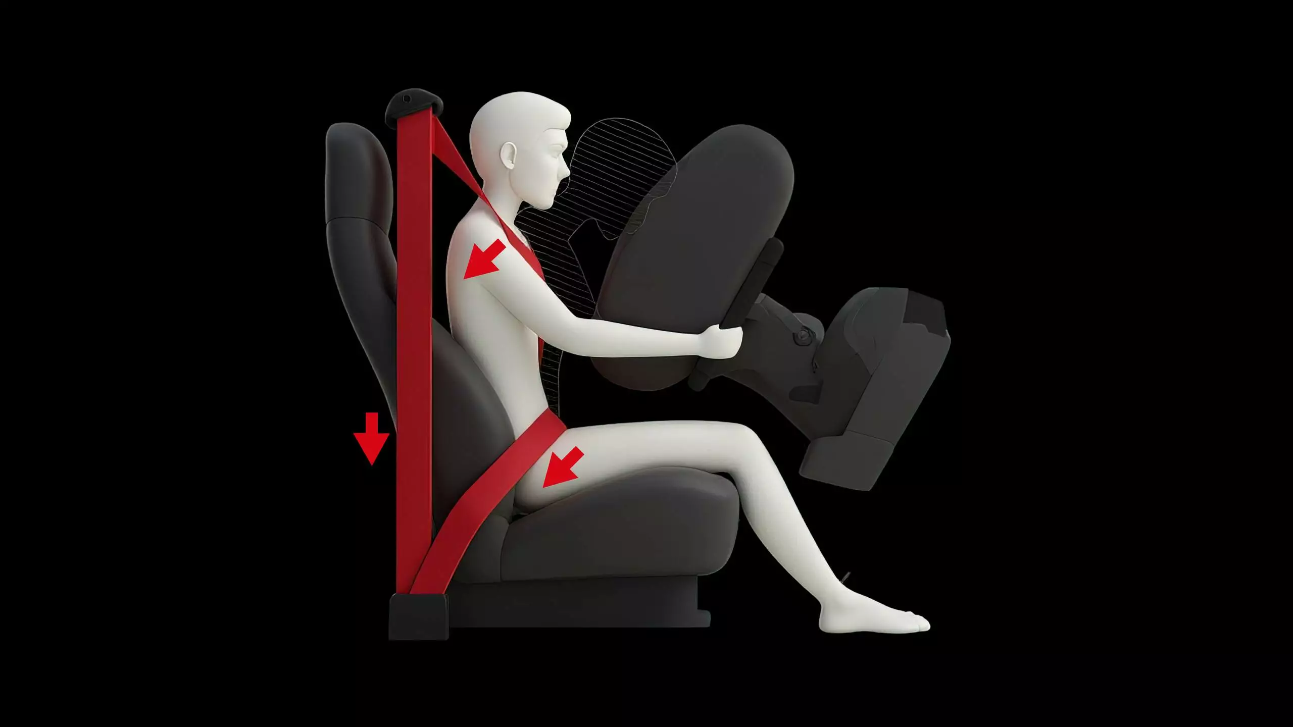 Seat belt with pretensioner