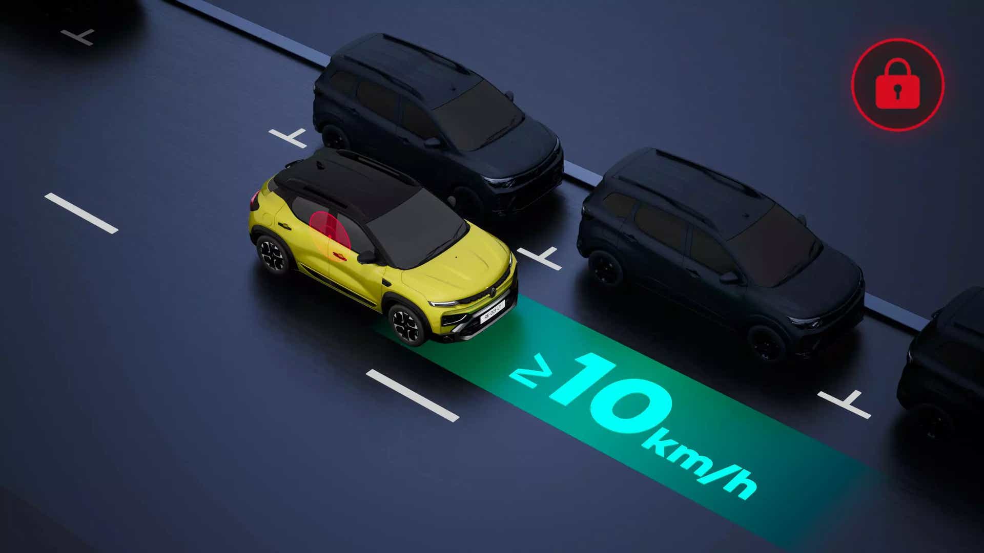 Speed sensing door lock