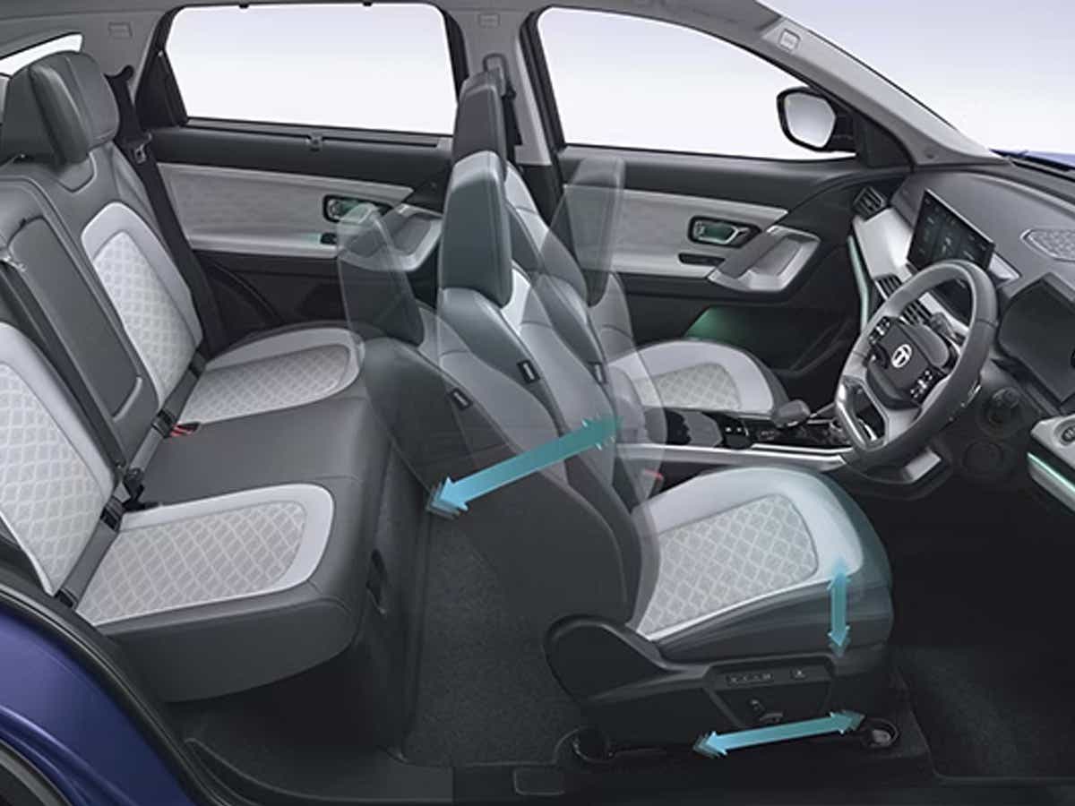 interior side view of a Tata Harrier EV