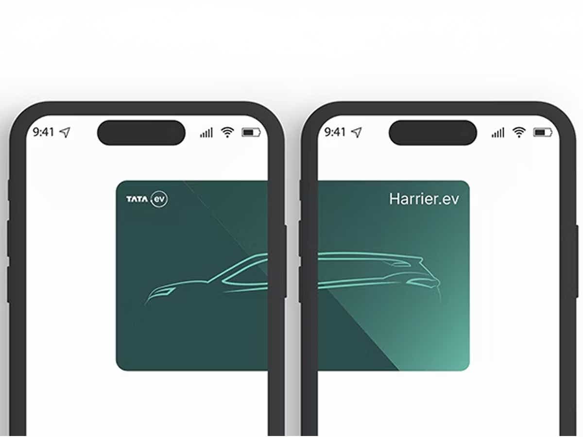 digital card view of a Tata Harrier EV