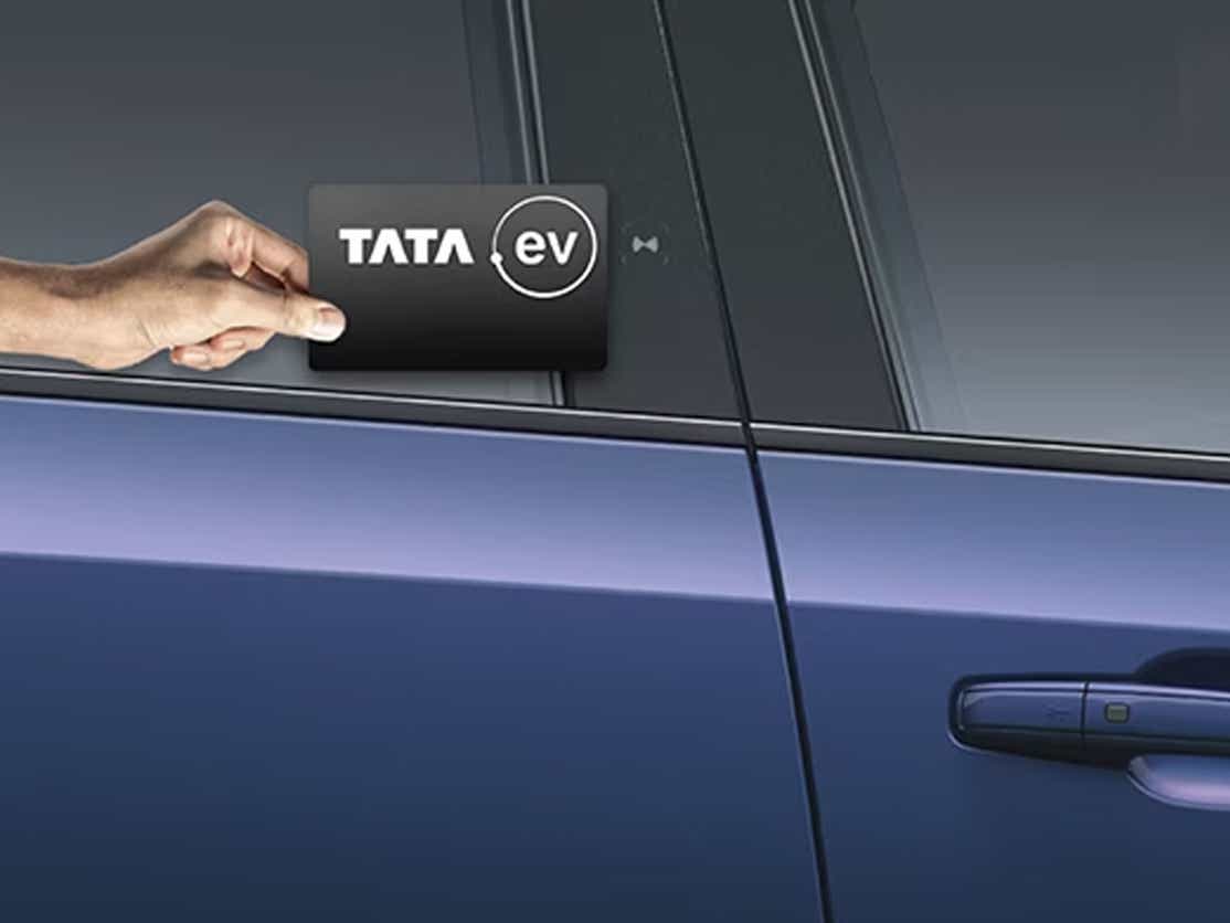 door handle area of a Tata Harrier EV