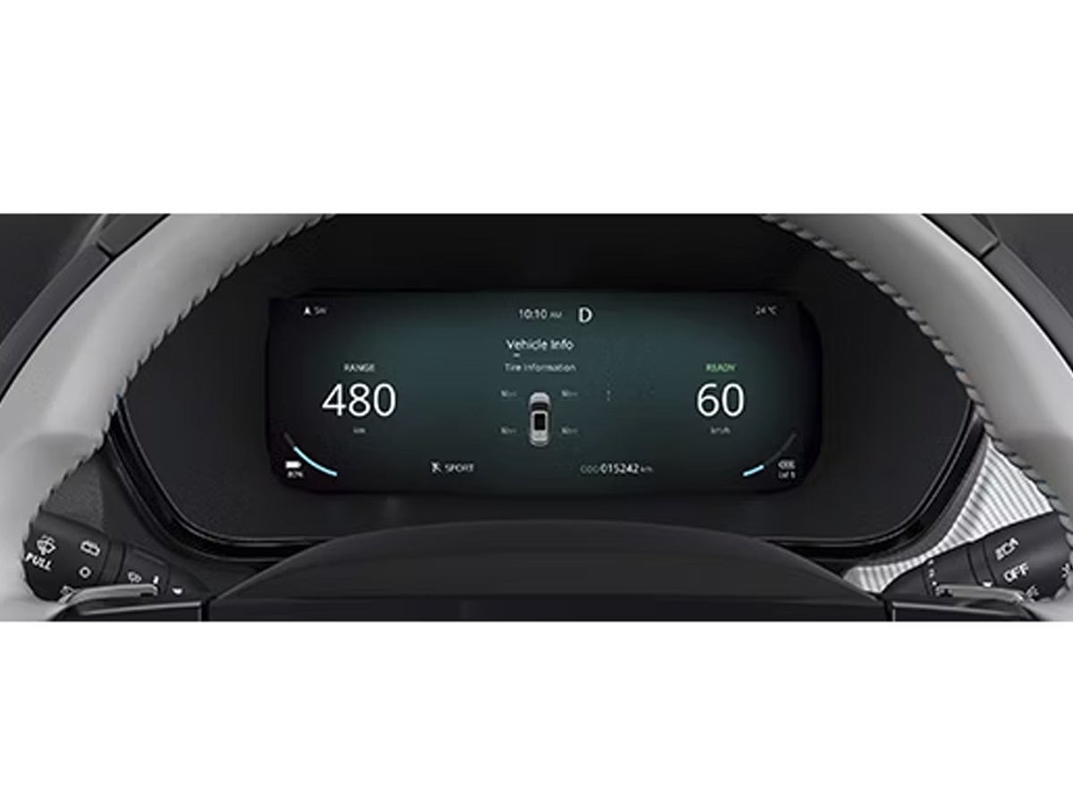 Instrument cluster of a Tata Harrier EV