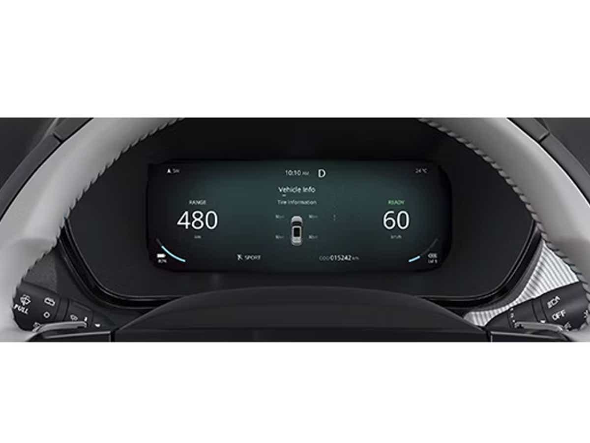 Instrument cluster of a Tata Harrier EV
