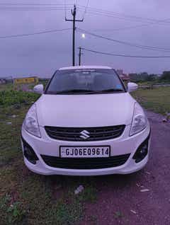 front view of a Arctic White Maruti Suzuki Dzire 2018-2023