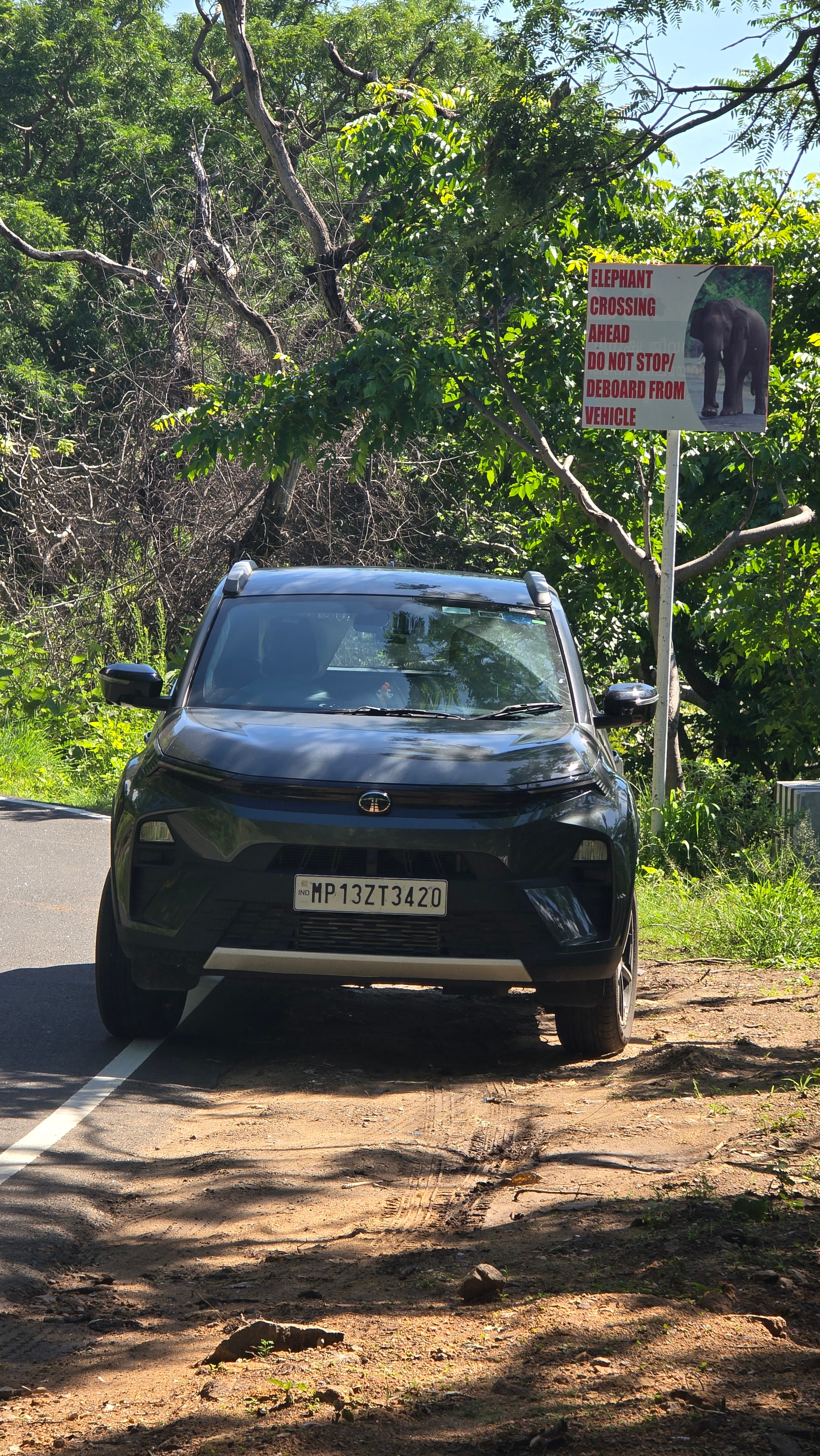 Front view of a Tata Nexon