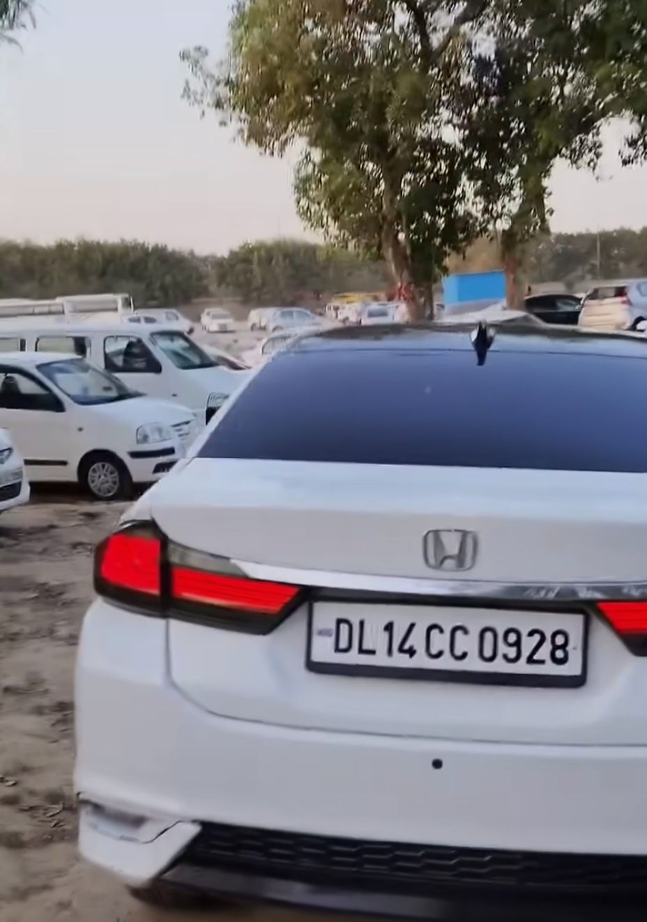 Rear view of a Honda City