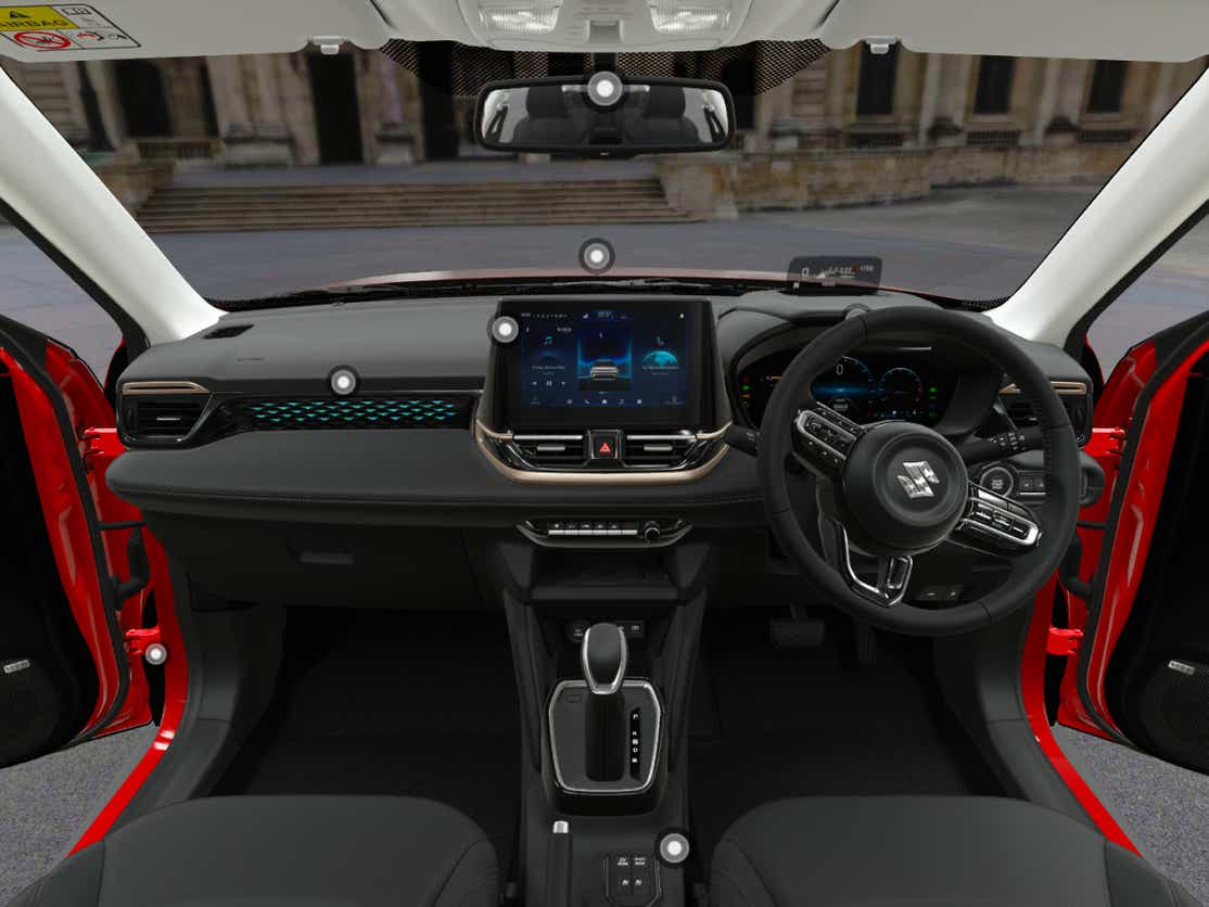 interior dashboard view of a Maruti Suzuki Victoris