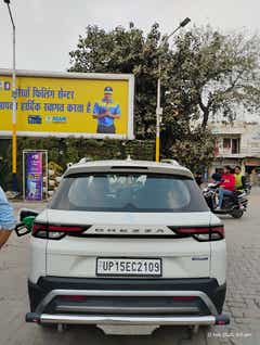 Rear view of a Maruti Suzuki Brezza 2025