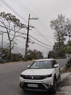 Front view of a Maruti Suzuki Brezza 2025