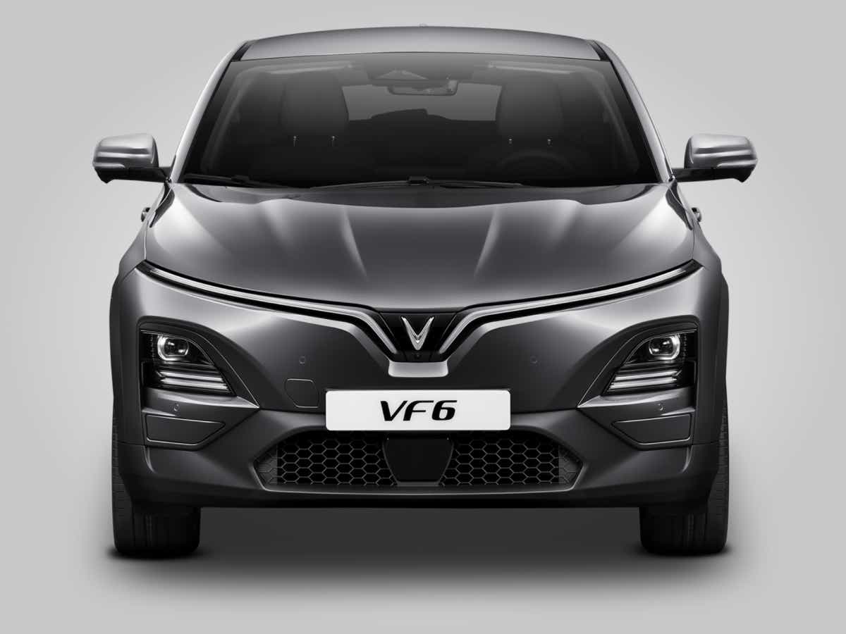 Front view of a Zenith Grey Vinfast VF6