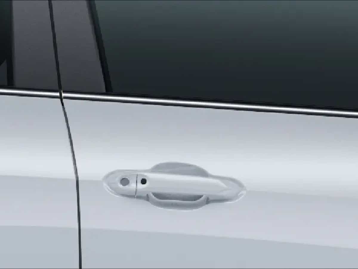 close-up of front door handle of a Vinfast VF6