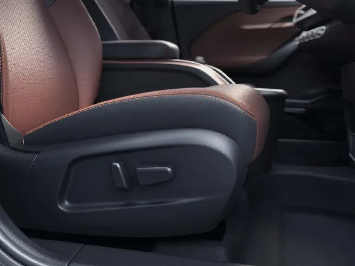 Front seat controls close-up of a Vinfast VF6