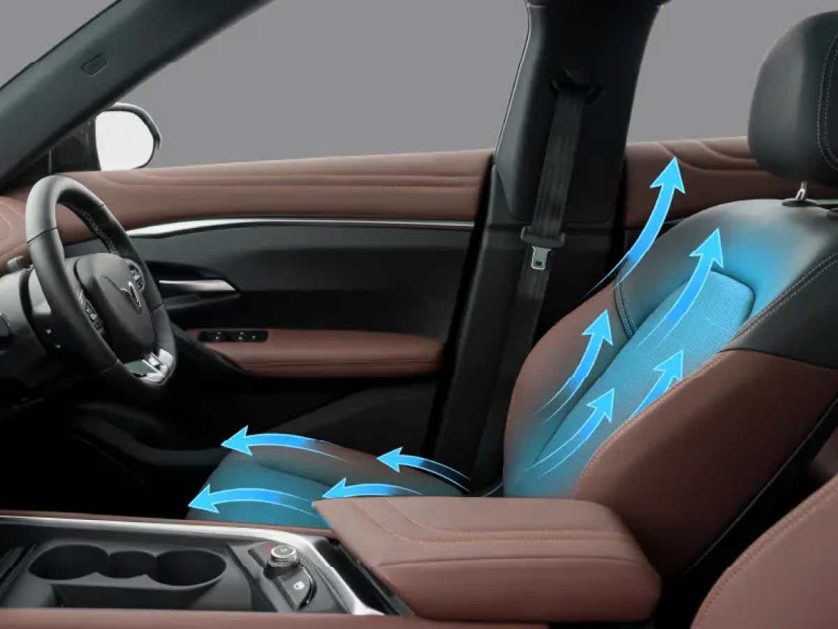 front interior seating view of a Vinfast VF7