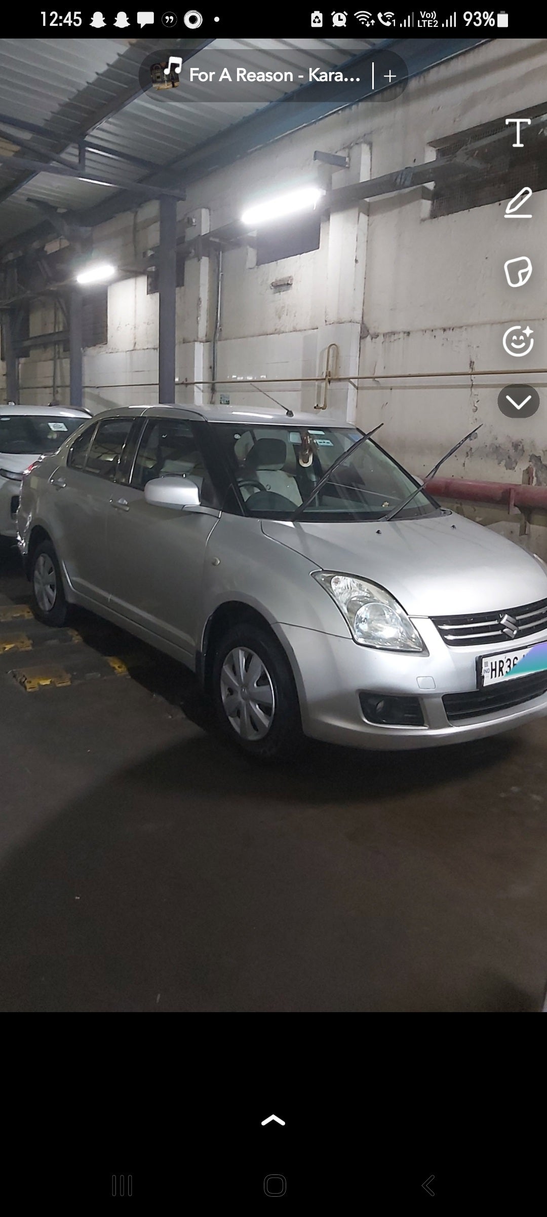 front three-quarter view of a Maruti Suzuki Dzire