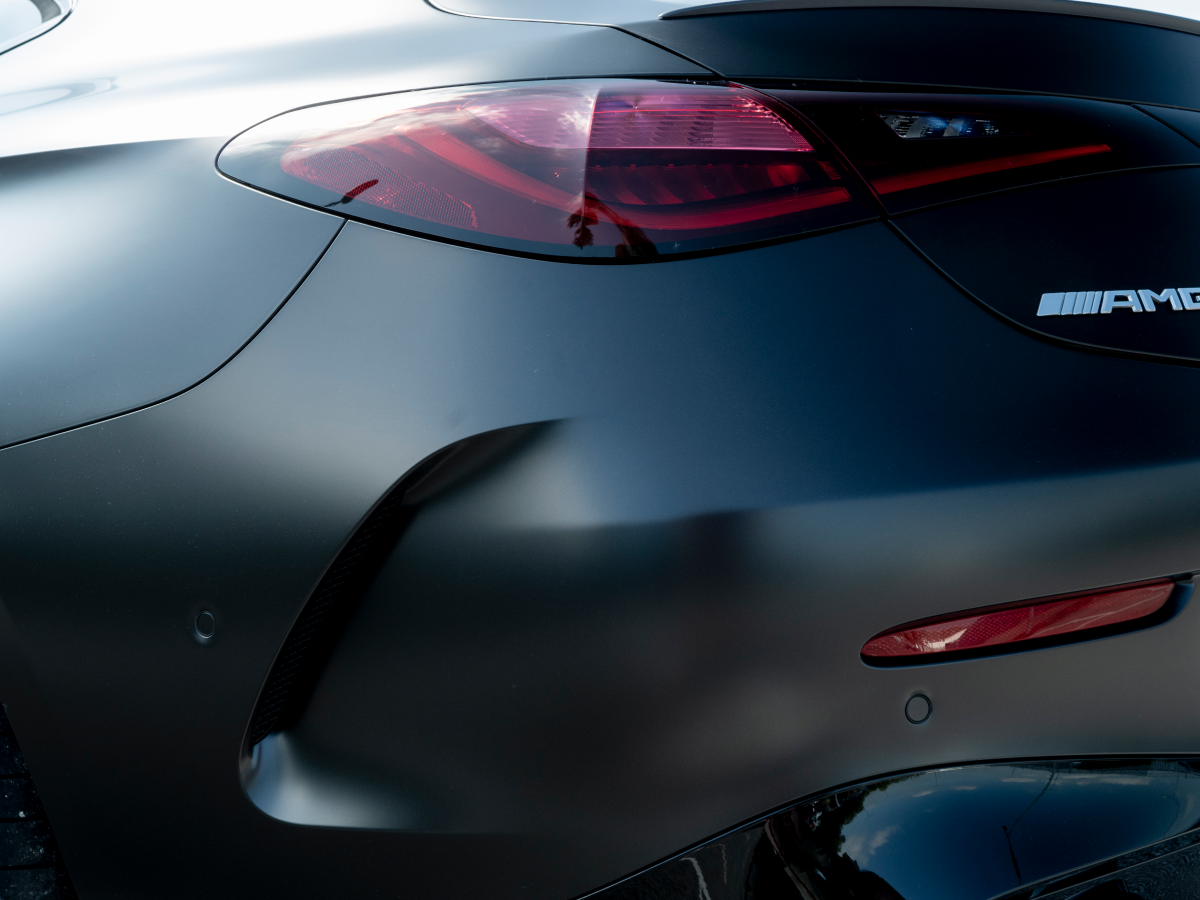 Rear close-up of a Mercedes-Benz AMG CLE 53 Coupe