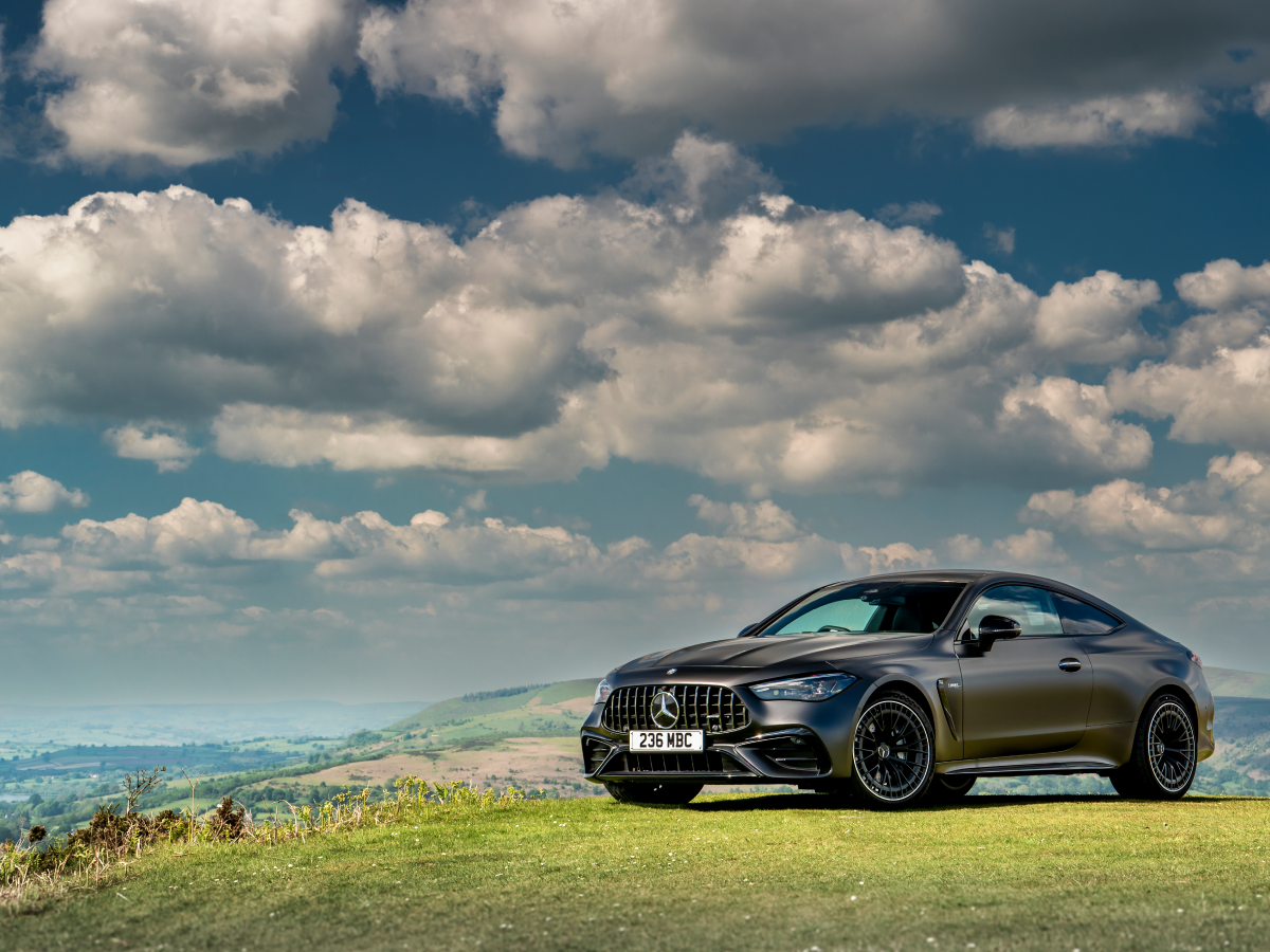 front three-quarter of a Mercedes-Benz AMG CLE 53 Coupe