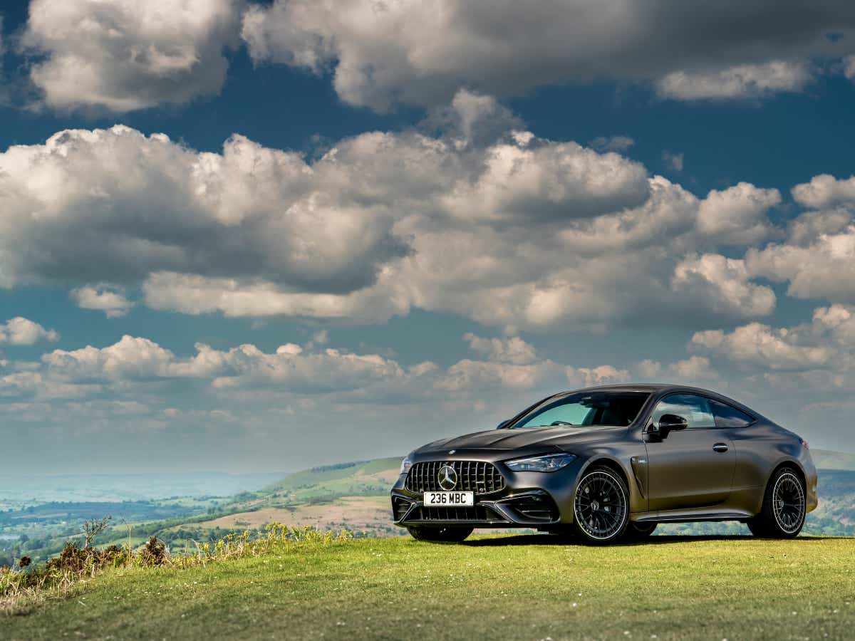 front three-quarter of a Mercedes-Benz AMG CLE 53 Coupe