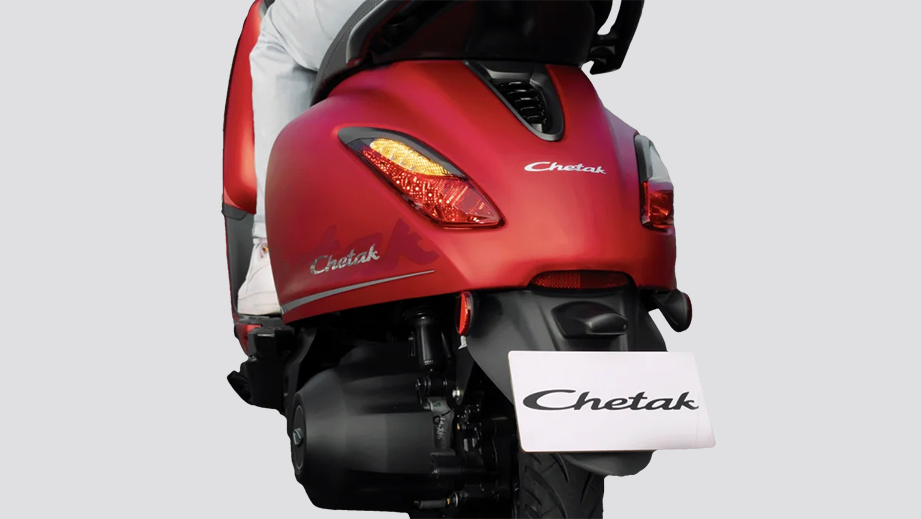 Rear view of Bajaj Chetak