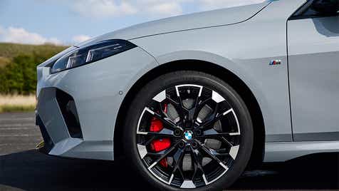 Front wheel and fender of BMW 2 Series Gran Coupe
