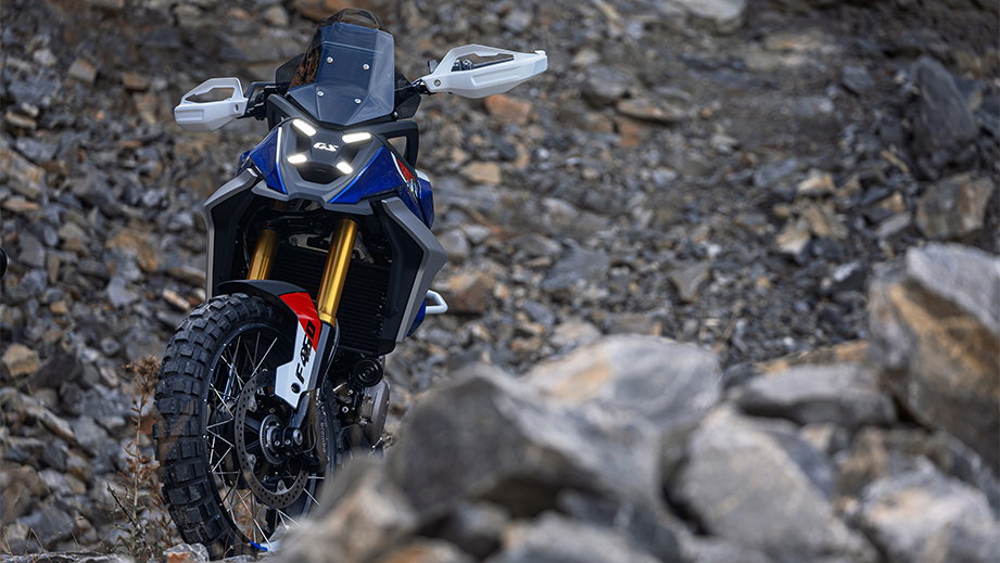 Front view of a BMW F 450 GS motorcycle