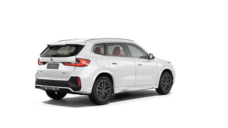 Rear three-quarter view of BMW iX1 LWB