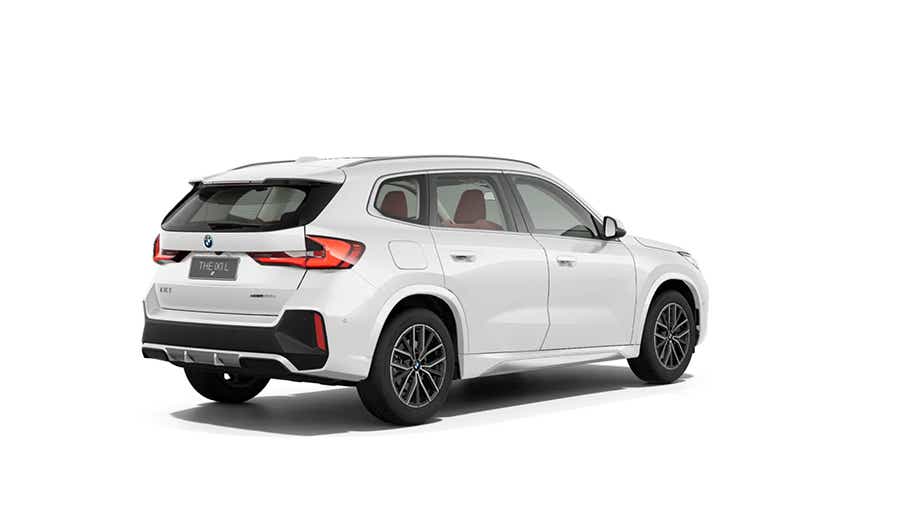 Rear three-quarter view of BMW iX1 LWB