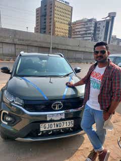 Front view of a Tata Nexon