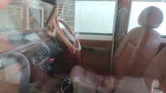 Interior dashboard of a Mahindra Bolero