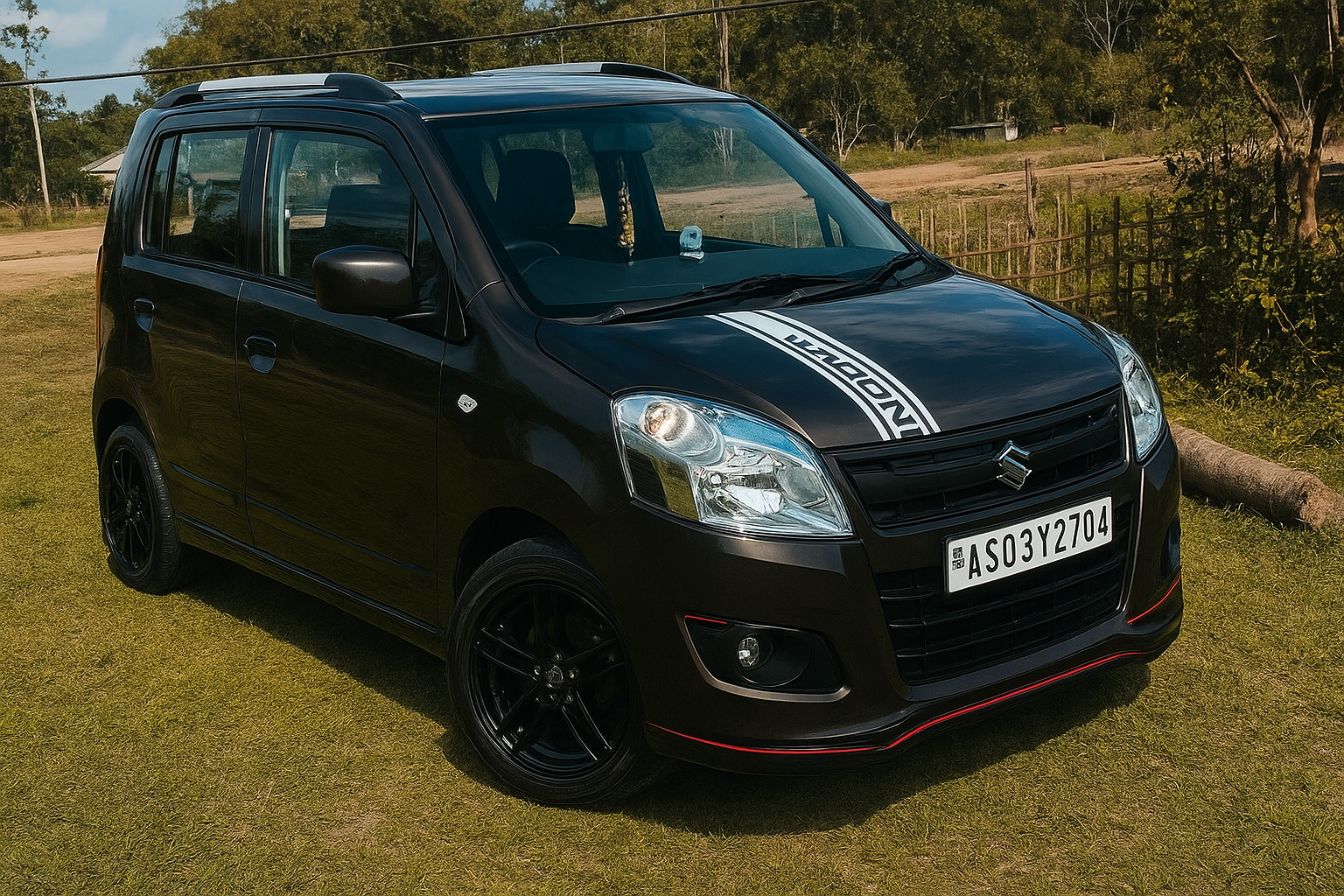 front three-quarter view of a Maruti Suzuki Wagon R