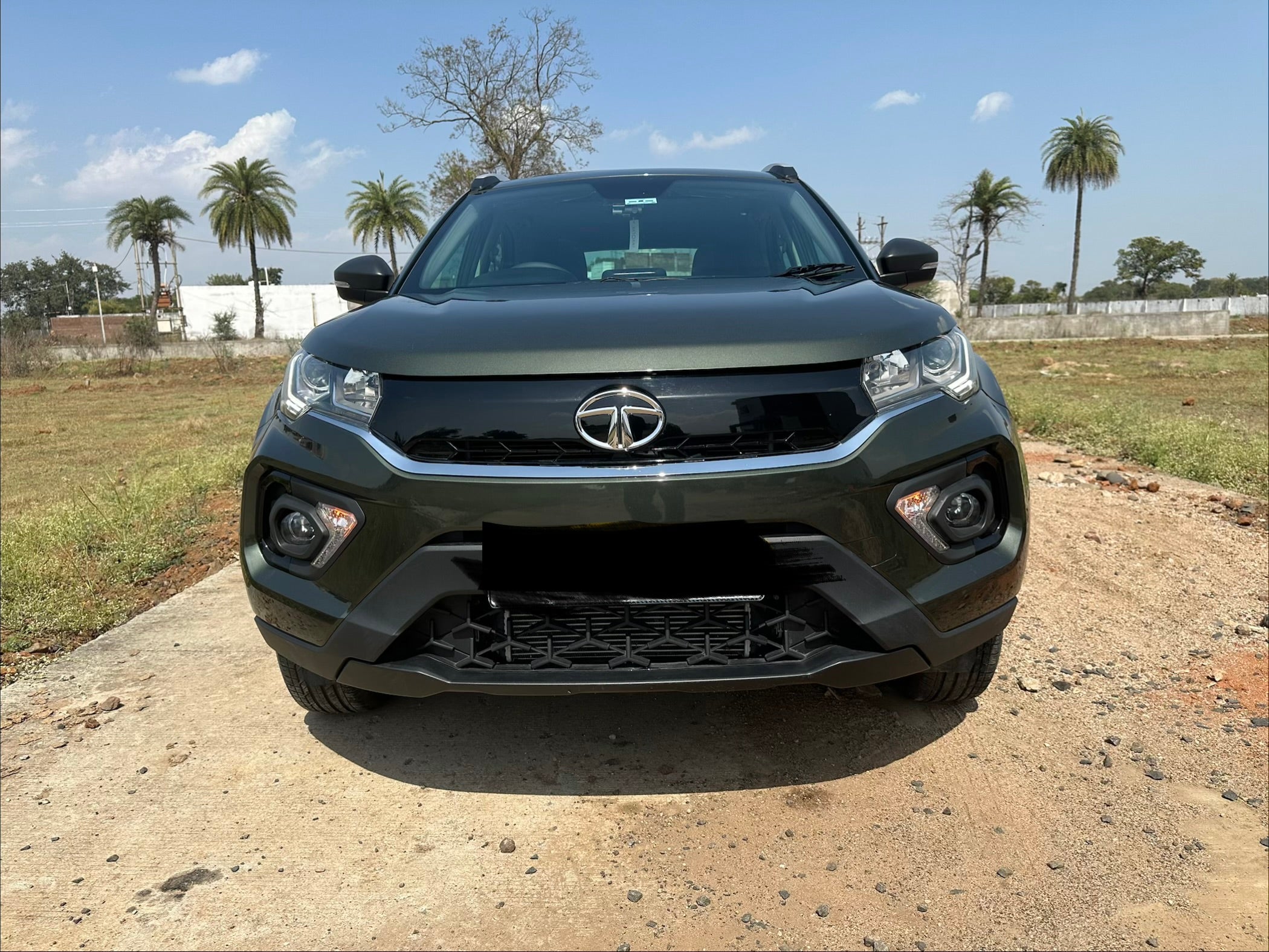 Front view of a Tata Nexon