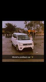 Front view of a Superior White Maruti Suzuki Wagon R