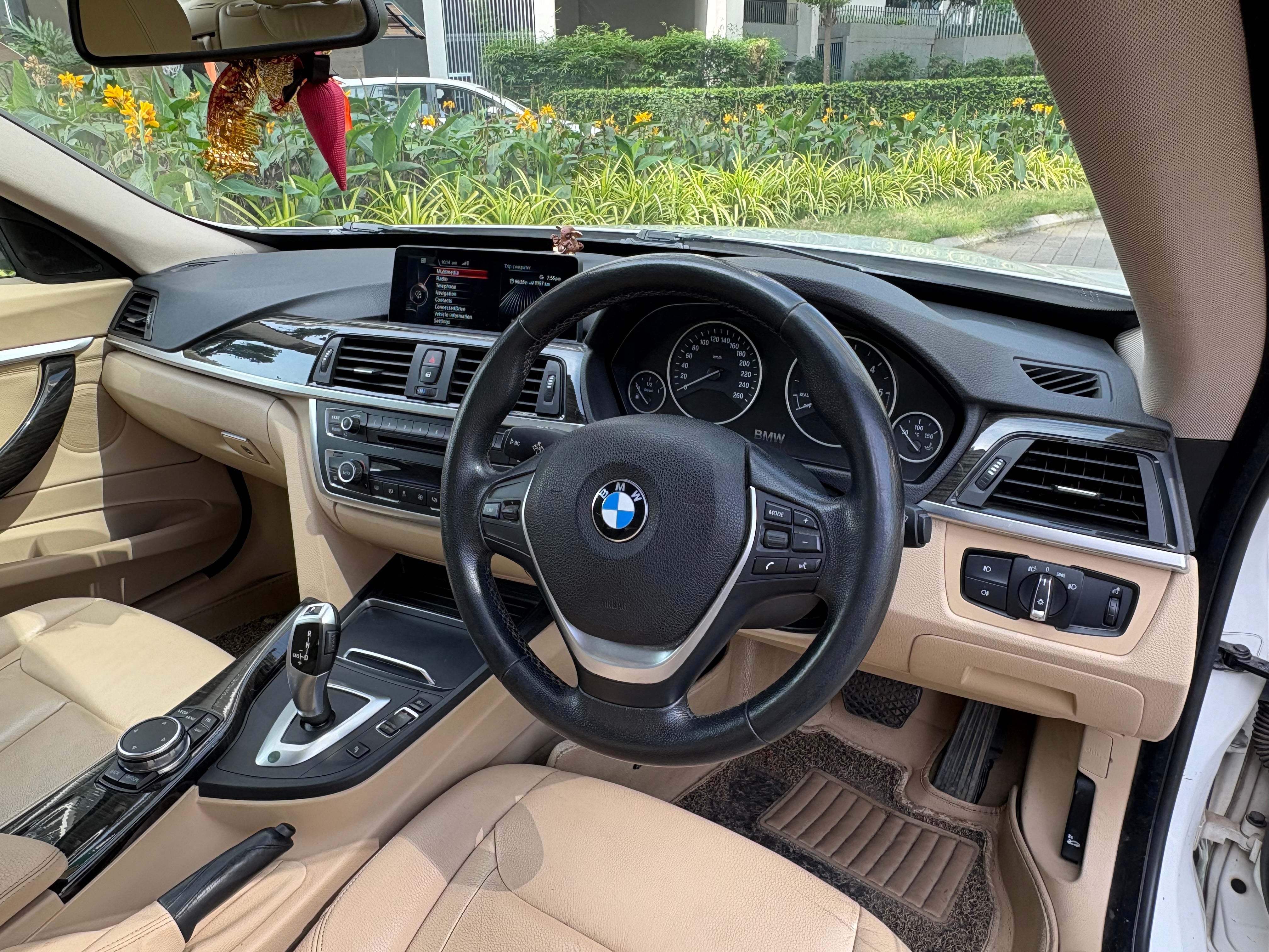 Interior dashboard view of a BMW 3 Series