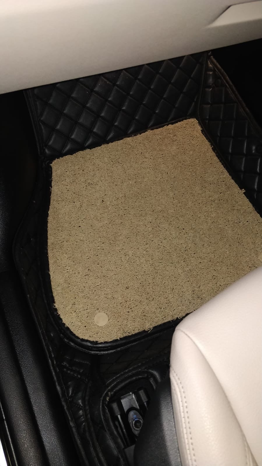 Footwell and floor mat of a BMW X1