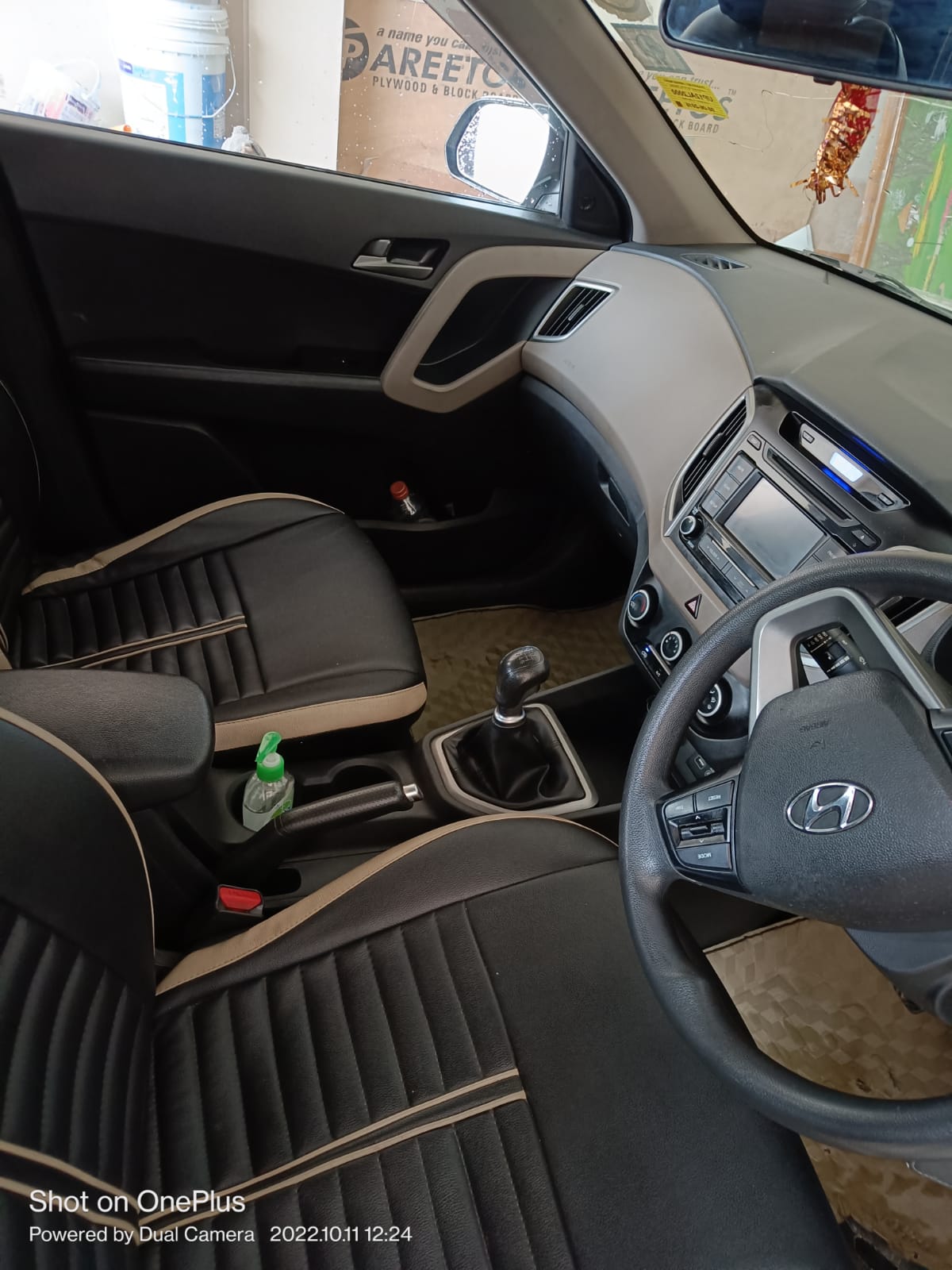 Interior dashboard view of a Hyundai Creta