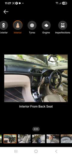 Interior dashboard view of a Maruti Suzuki Ciaz