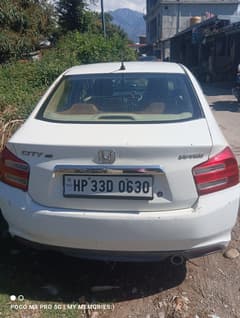 Rear view of a Honda City in