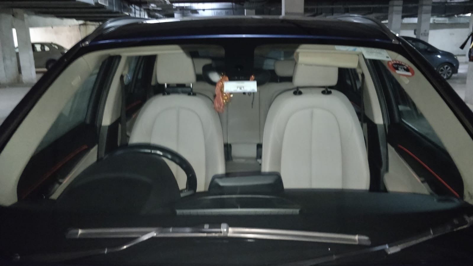 Interior front seats view of a BMW X1