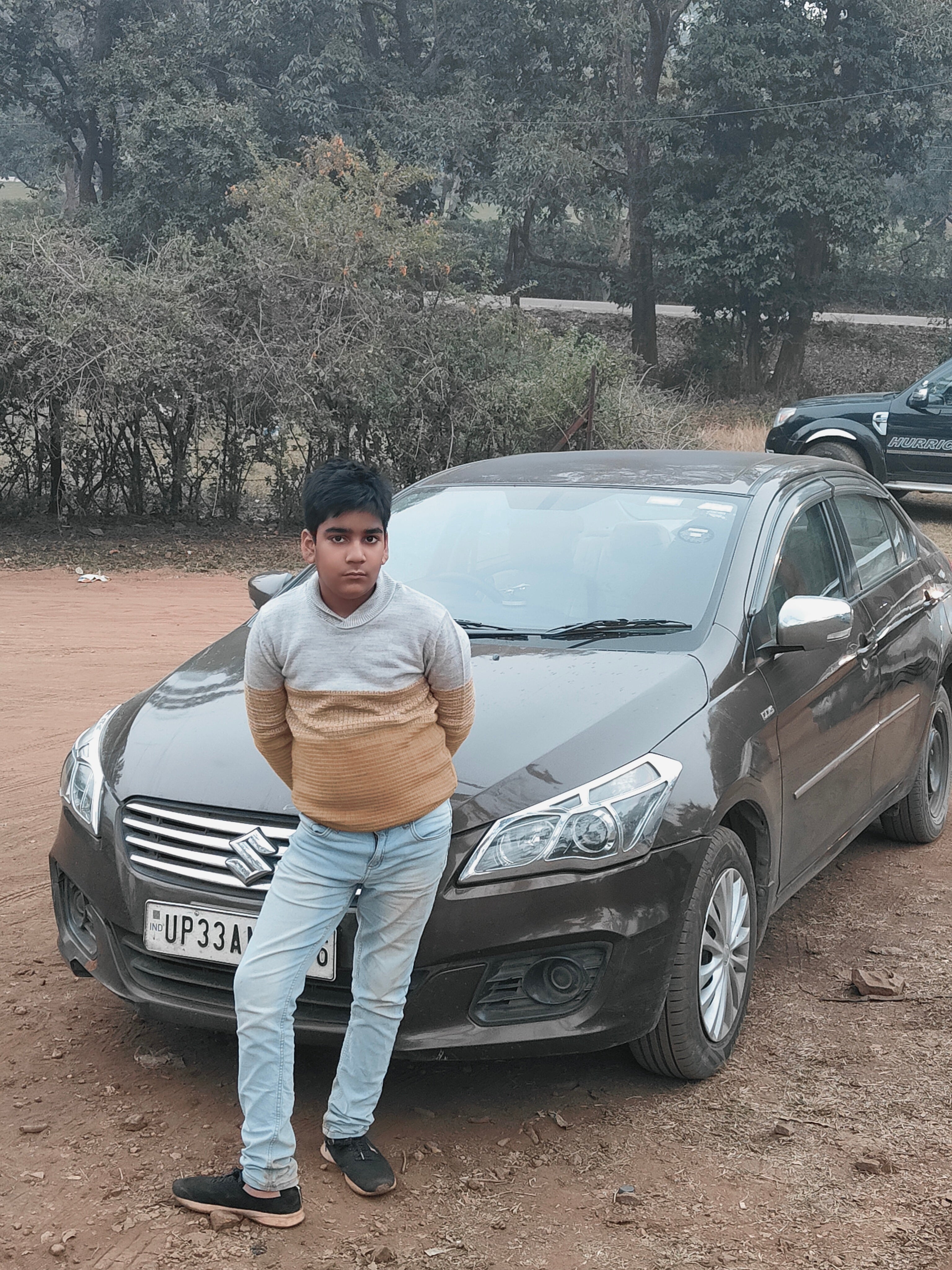 Front view of a Nexa Blue Maruti Suzuki Ciaz