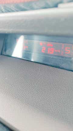 Instrument cluster close-up of a Mahindra Bolero