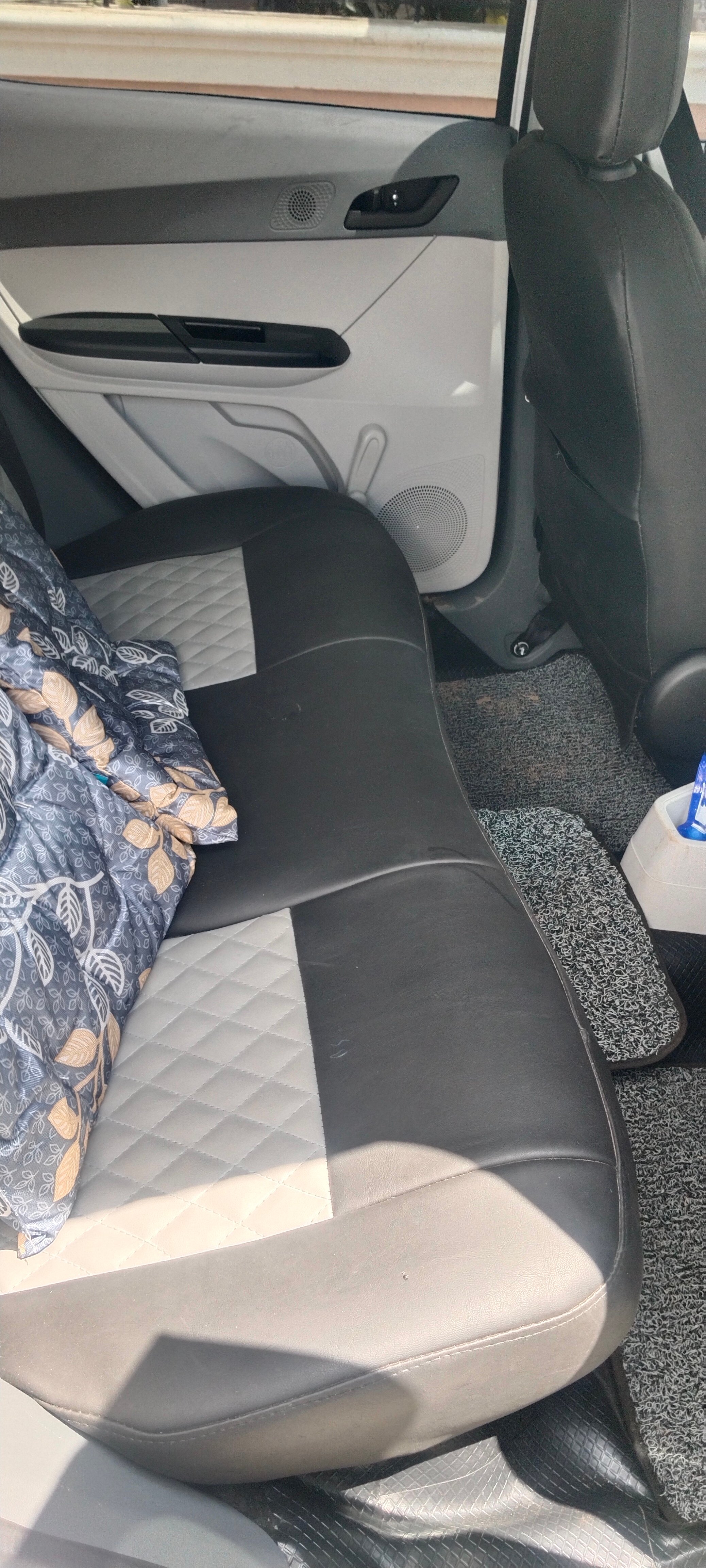 Rear seat view of a Tata Tiago