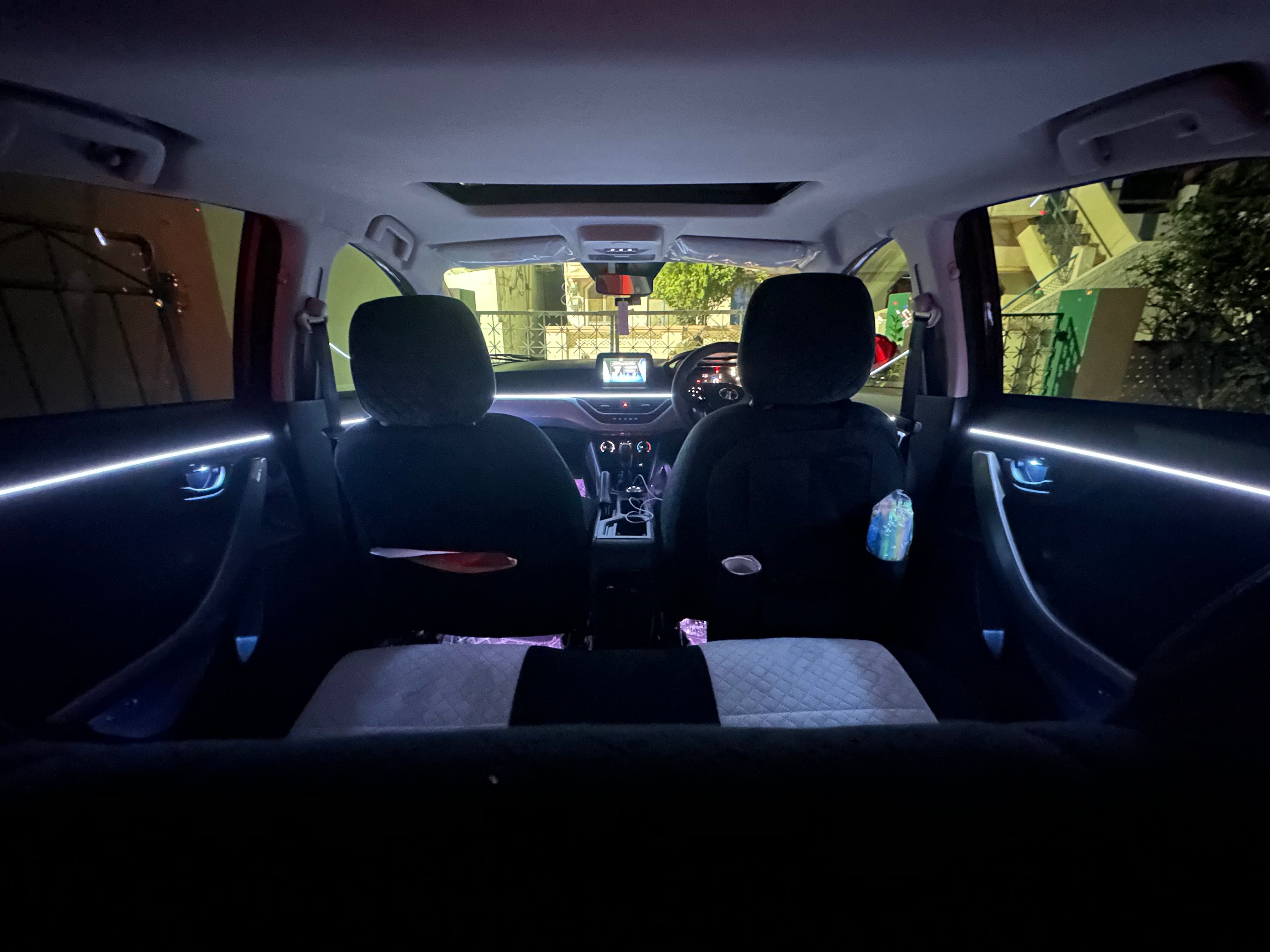 Interior dashboard view of a Tata Nexon