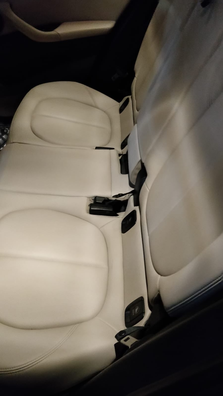 Rear seat view of a BMW X1