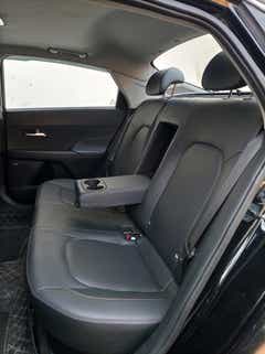 Rear seat view of a Hyundai Verna