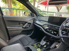 Interior dashboard view of a Tata Harrier