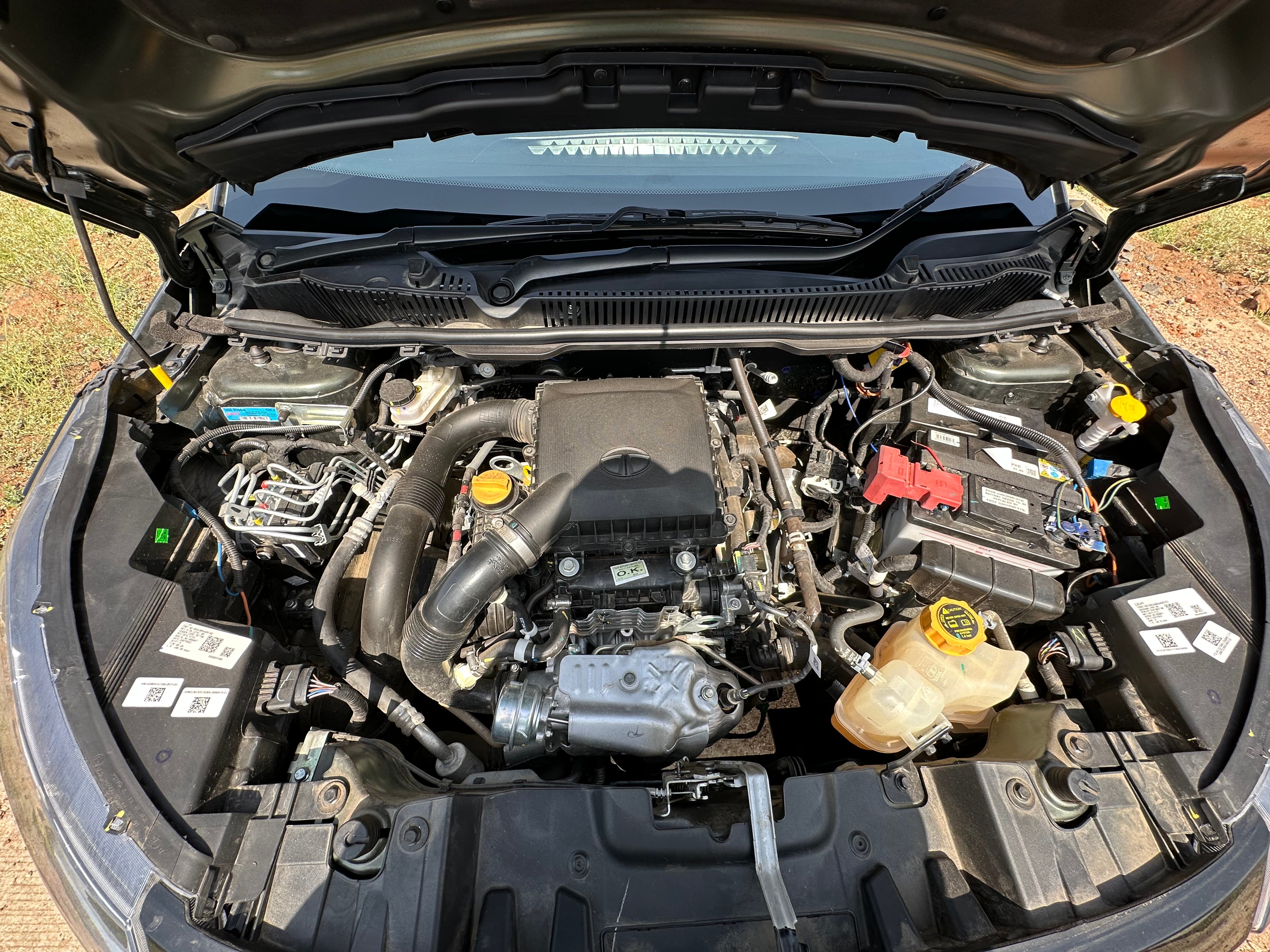 Engine bay of a Tata Nexon