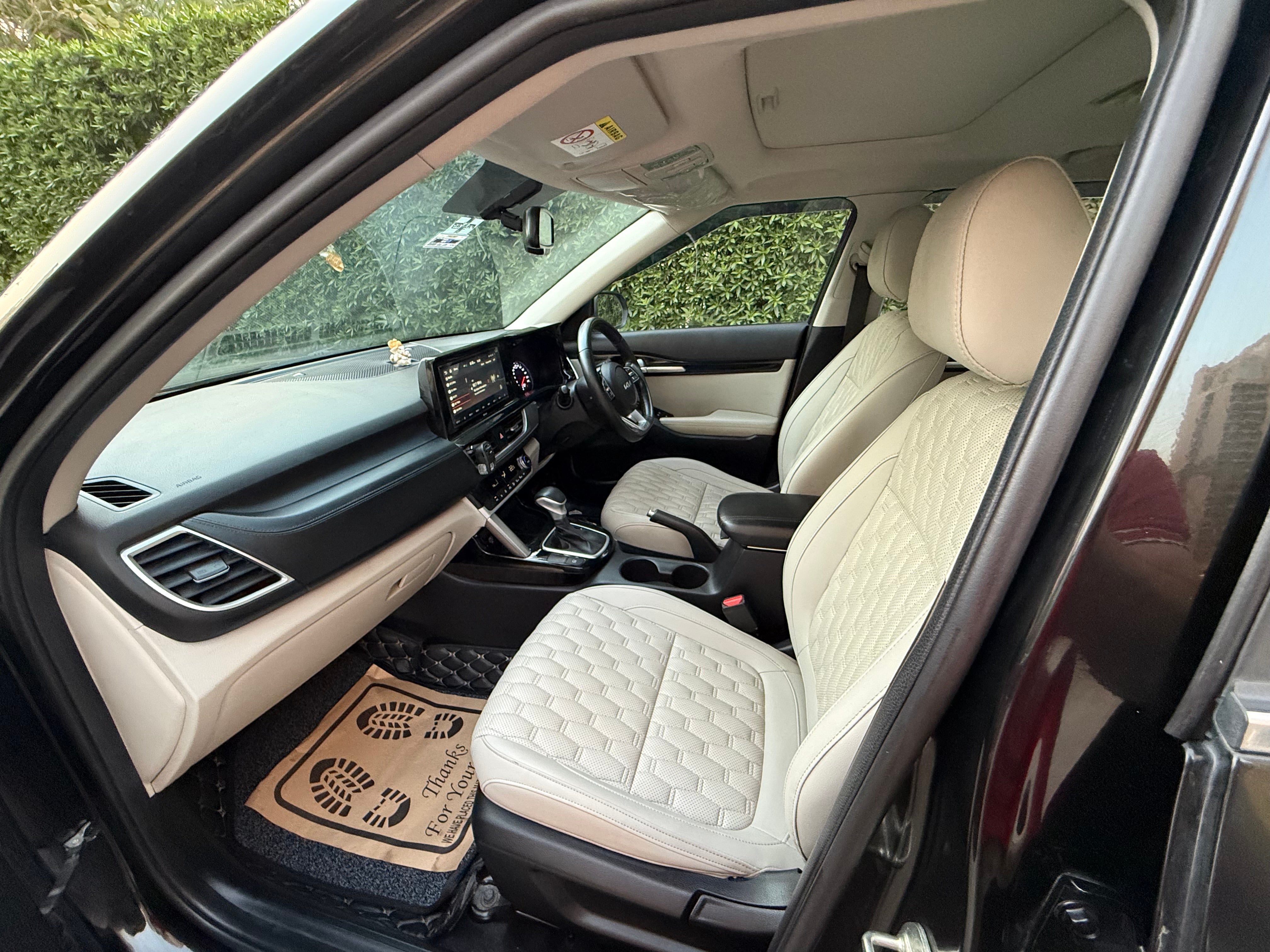 Front interior view of a Kia Seltos