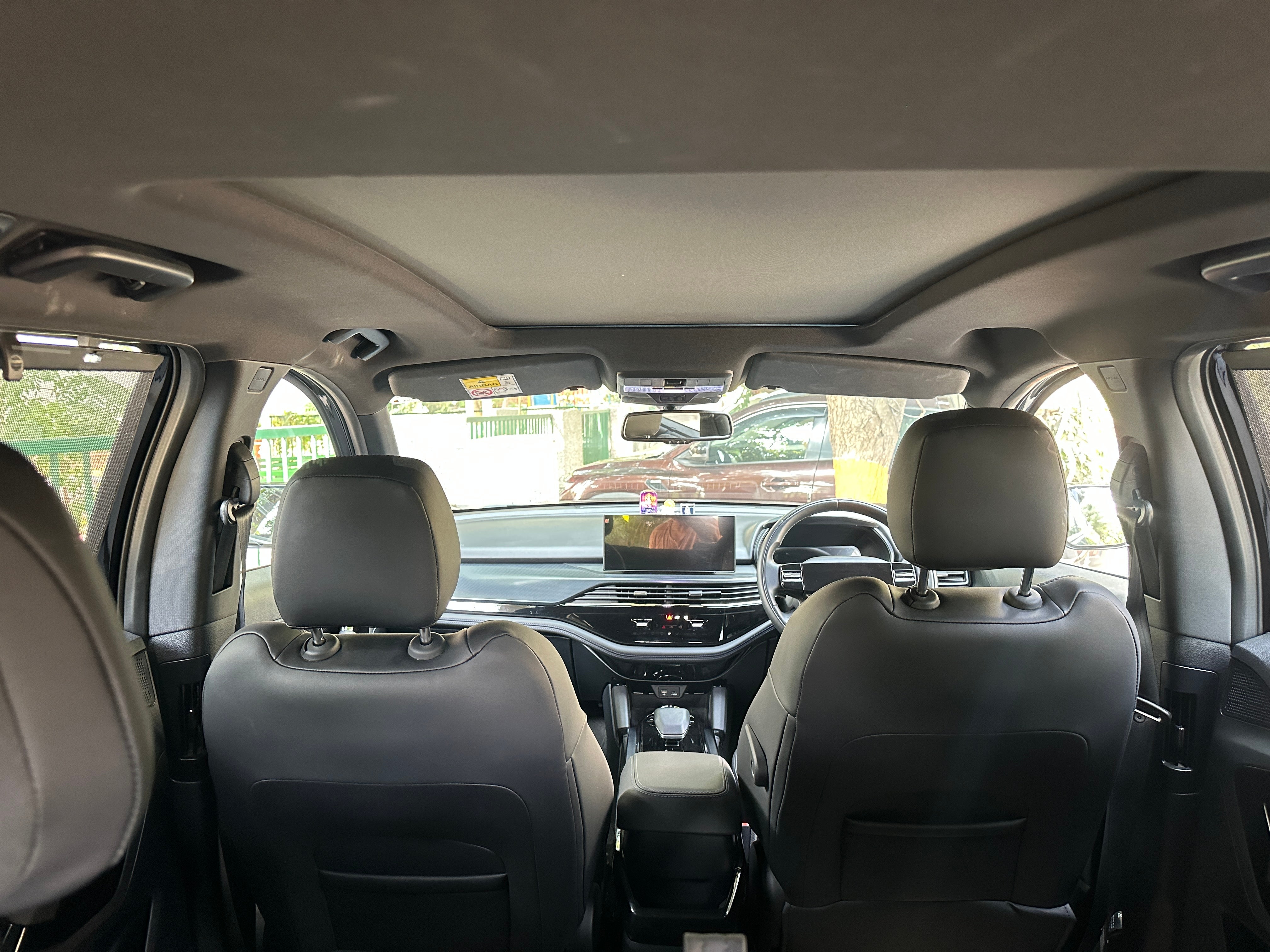 Interior dashboard view of a Tata Harrier