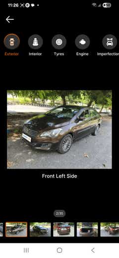 front left side view of a Maruti Suzuki Ciaz